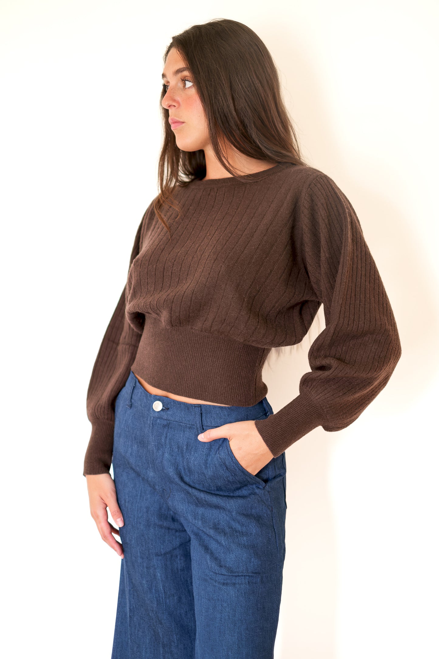 Crush Prague Lux Balloon Sweater - Coffee