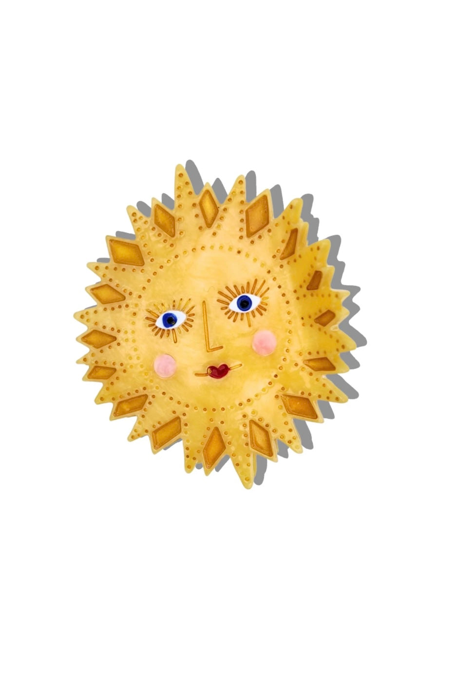 Solar Eclipse Hand-painted Celestial Sun Claw Hair Clip