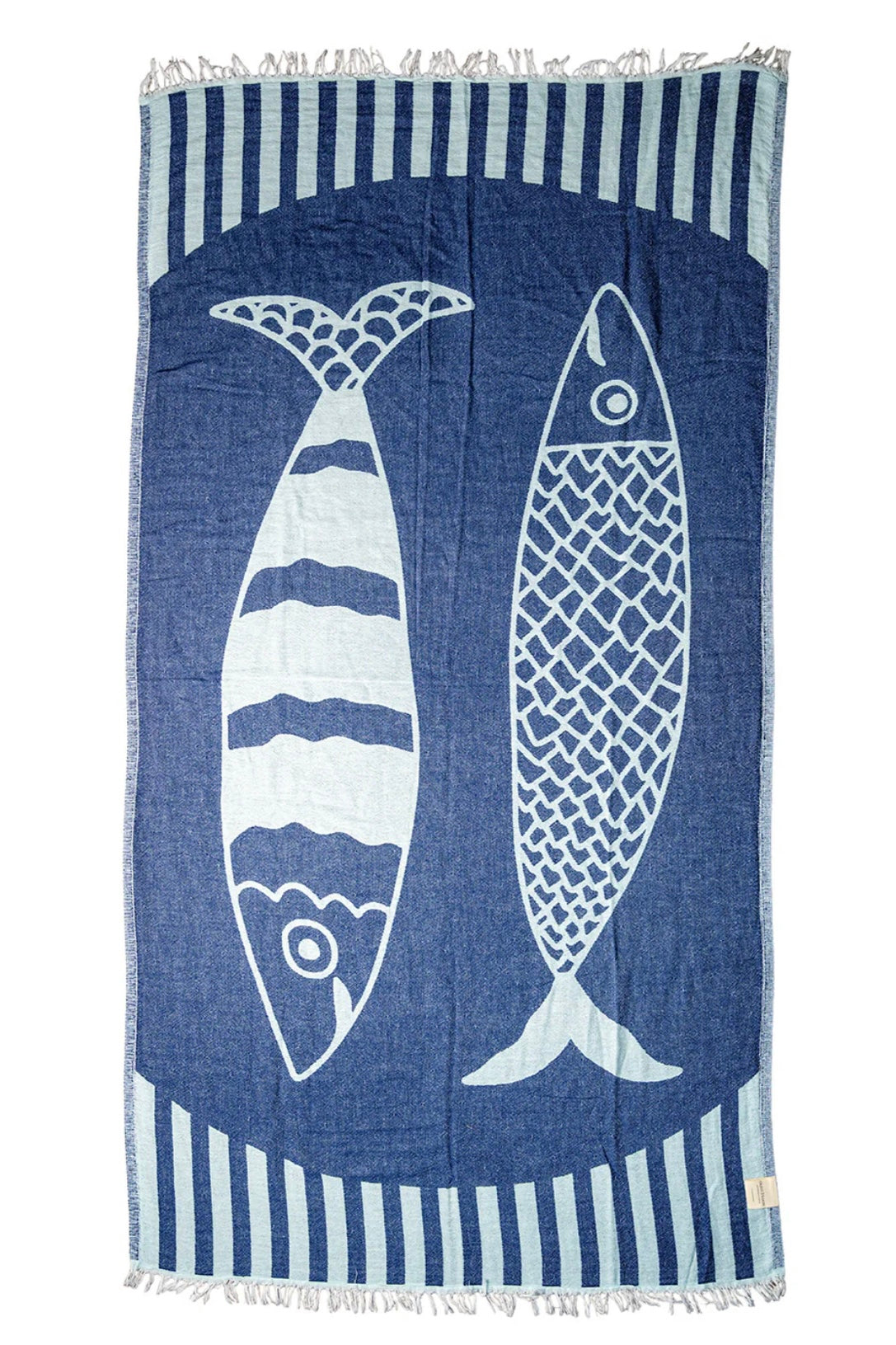 Olive & Loom - Sardine Beach Towel | Blue/Navy