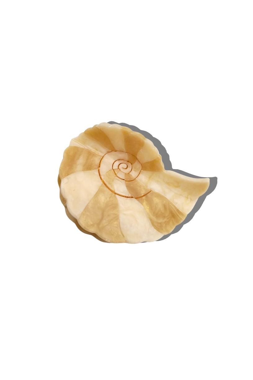 Solar Eclipse Hand-Painted Spiral Shell Claw Hair Clip