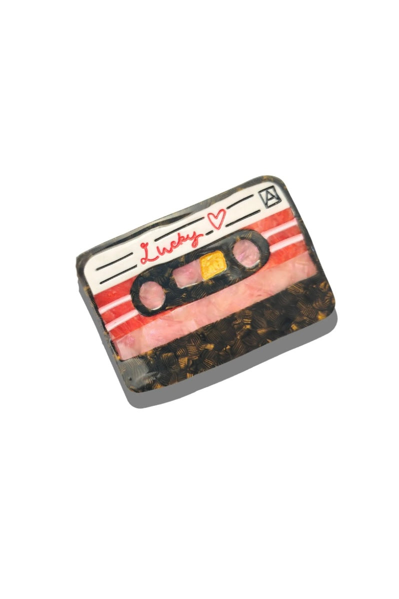 Solar Eclipse Hand-Painted Lucky Cassette Claw Hair Clip