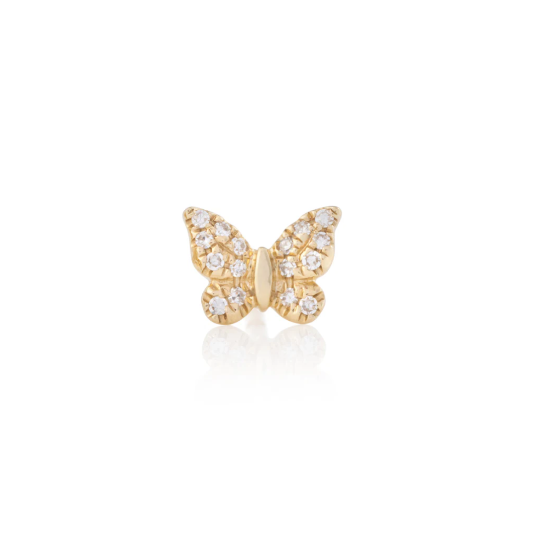 Zofia Day Petite Pave Butterfly Stud