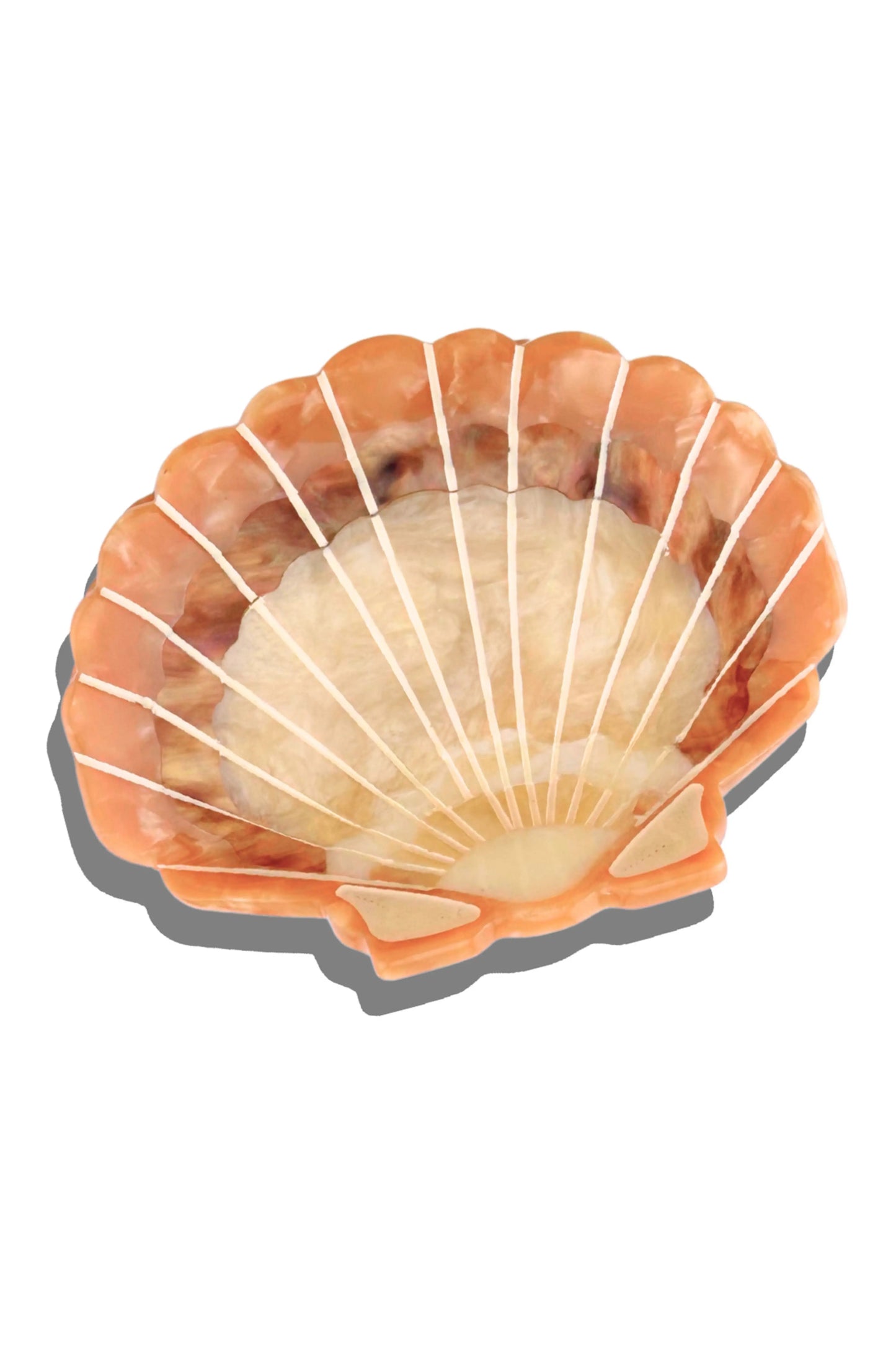 Solar Eclipse Hand-Painted Sunset Seashell Claw Hair Clip