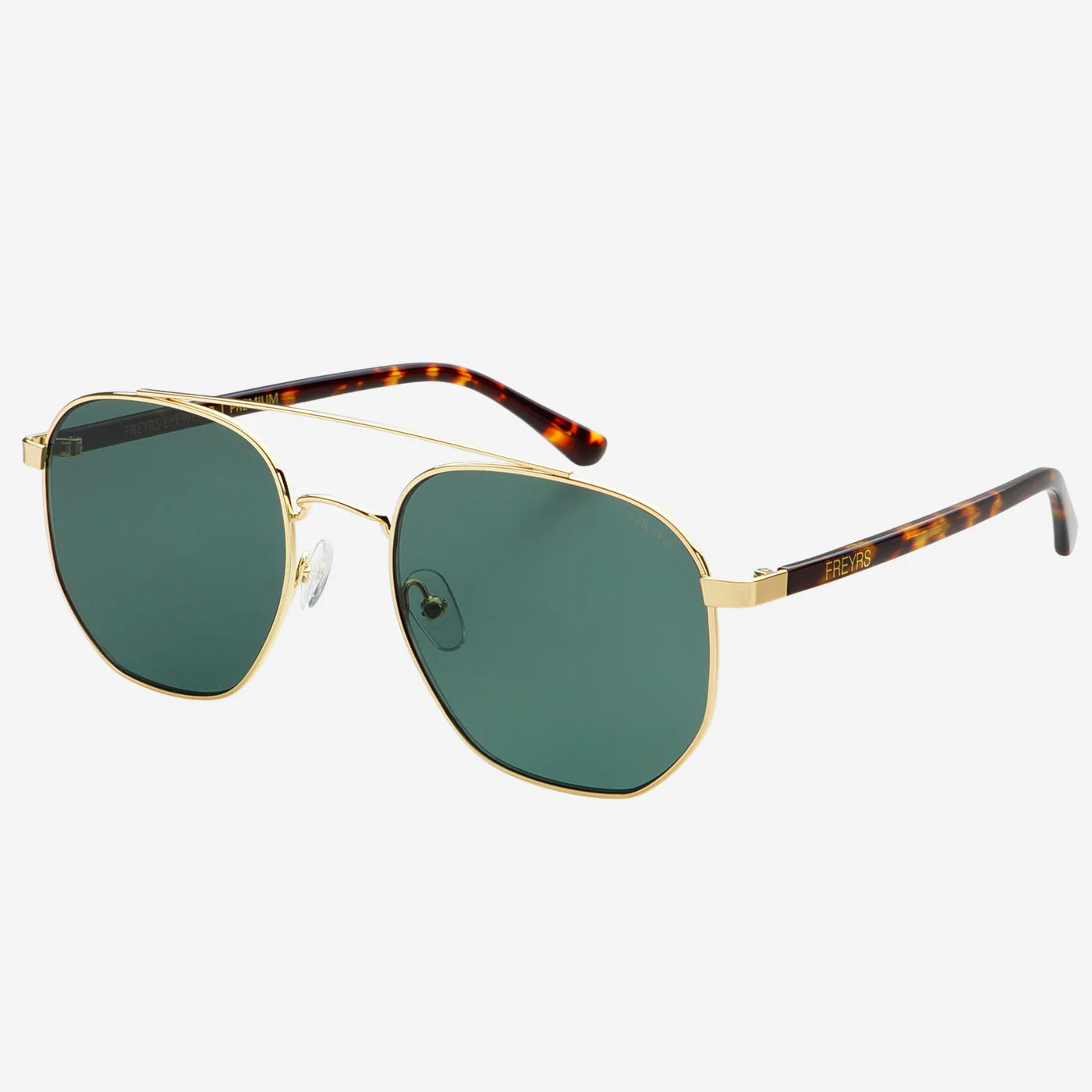 Freyrs Austin Sunglasses - Gold / Green