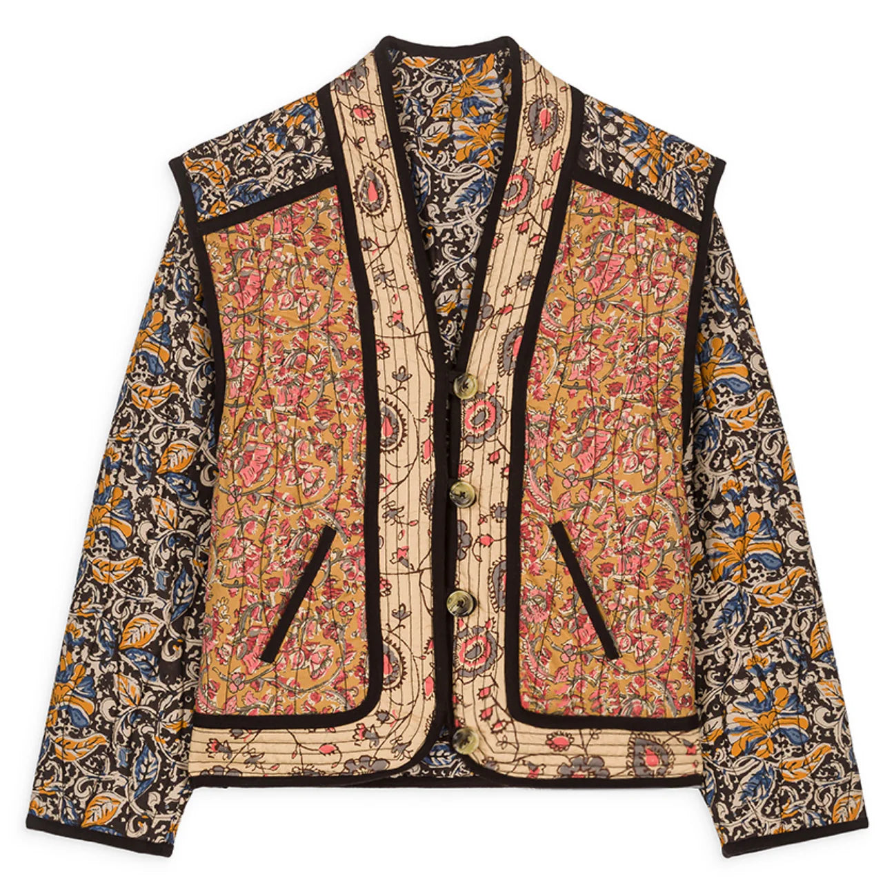 Louise Misha Reversible Nelina Jacket - Honey Charcoal Poem