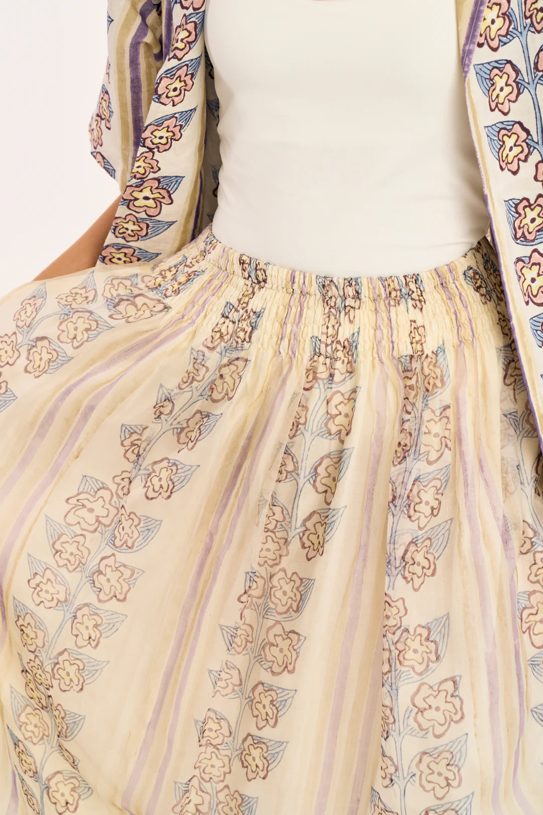 Rujuta Sheth-Hue Skirt in Iris Blush