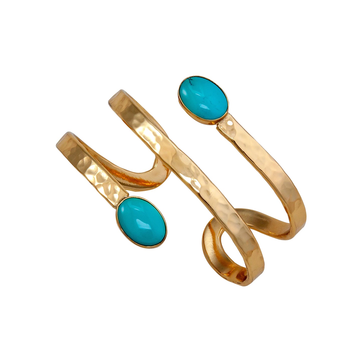 Charles Albert Alchemia Turquoise Hammered Wrap Cuff