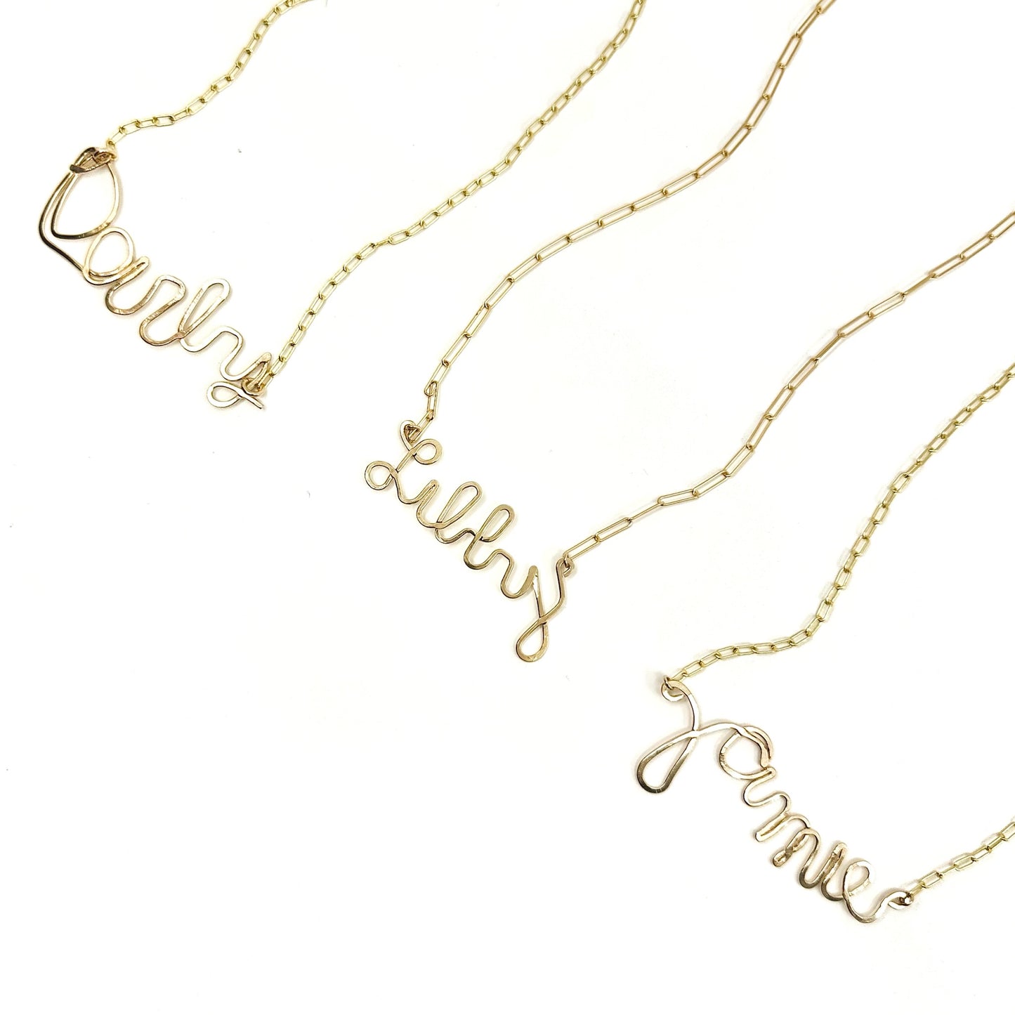Custom Script Word Necklace