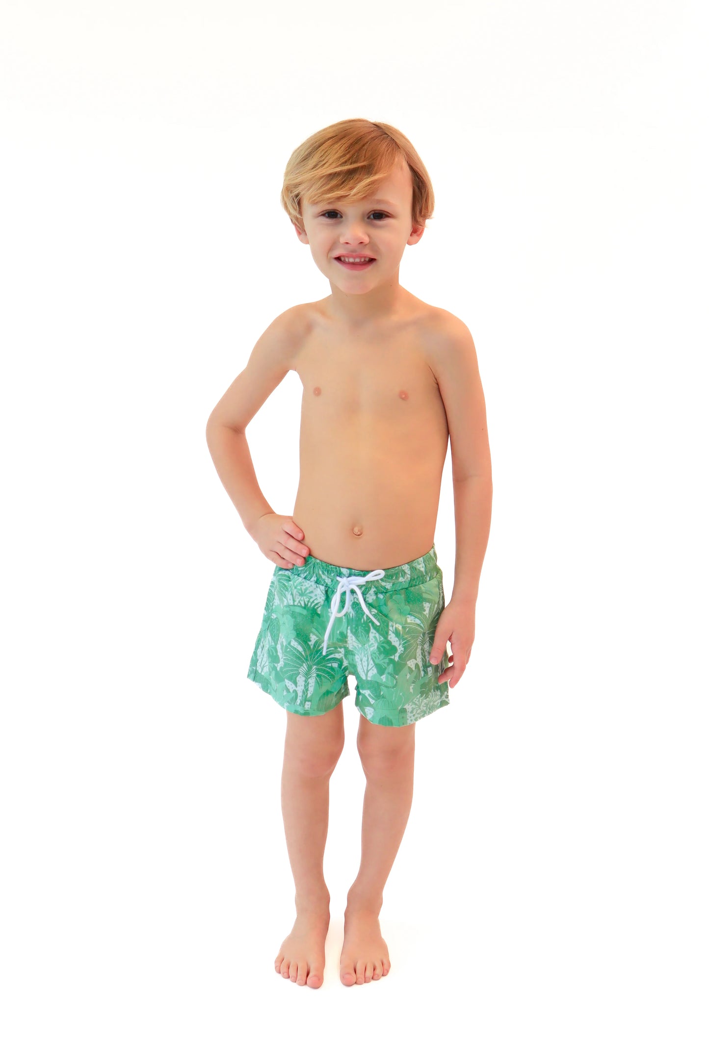 Citrine Swim Kids Cole Boardies- Green Jungle