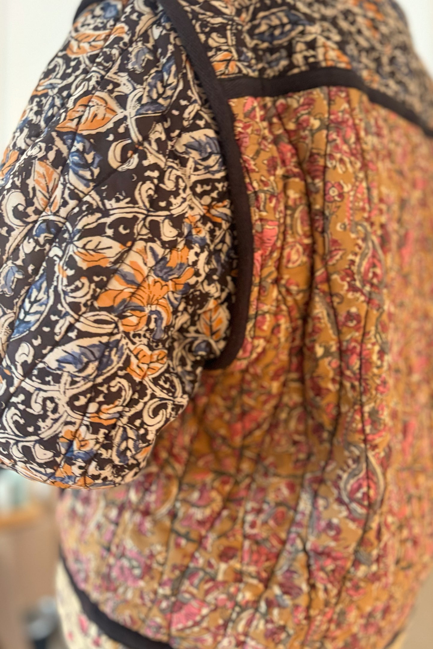 Louise Misha Reversible Nelina Jacket - Honey Charcoal Poem