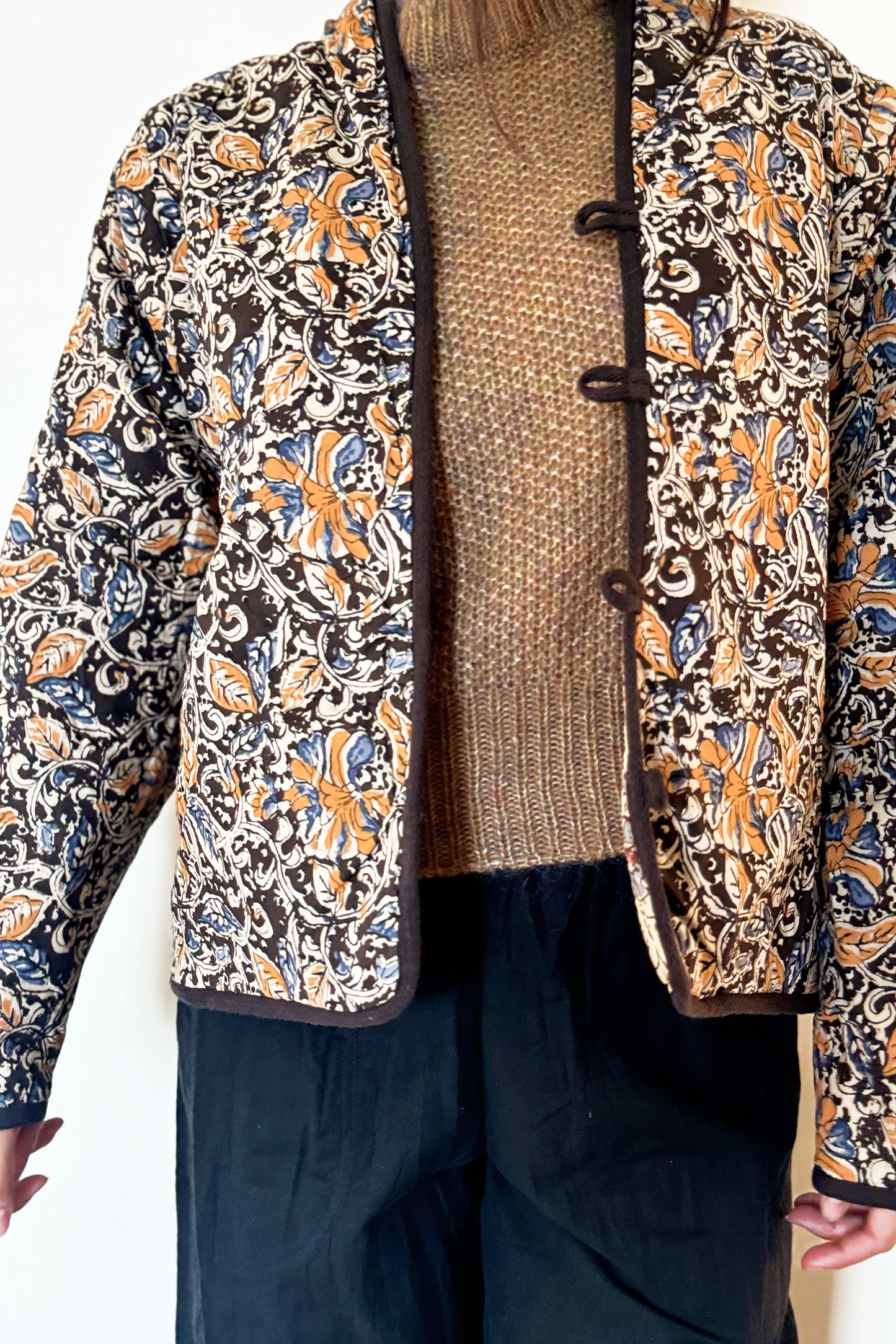 Louise Misha Reversible Nelina Jacket - Honey Charcoal Poem