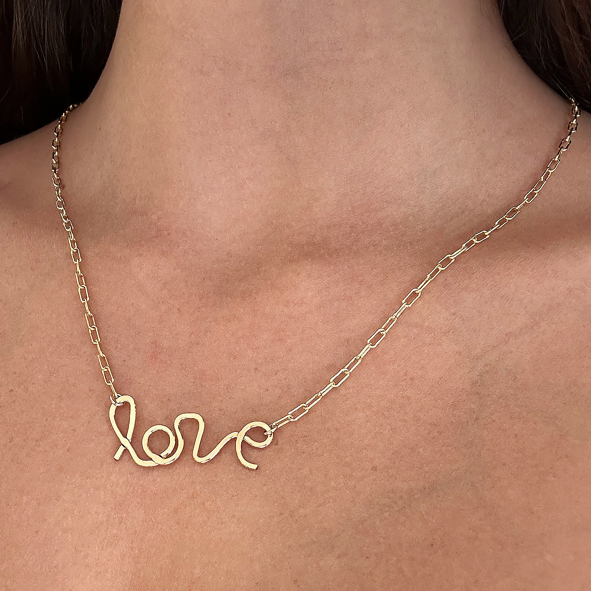Script Love Necklace
