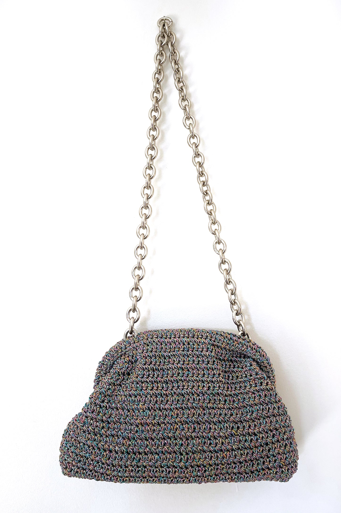 Maria La Rosa Game Bag Metallic Silver