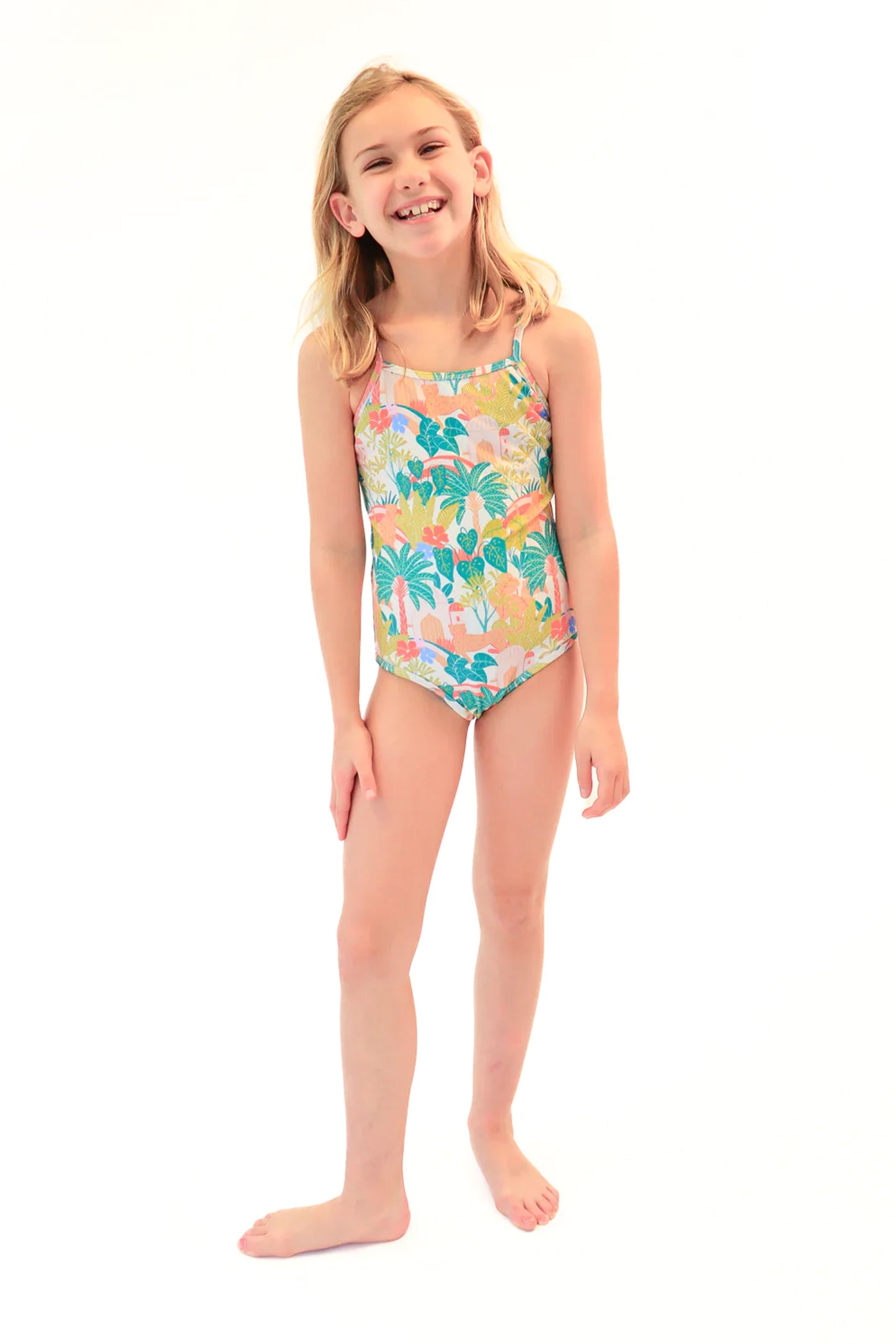 Citrine Swim Kids Nell One Piece- Olive Jungle