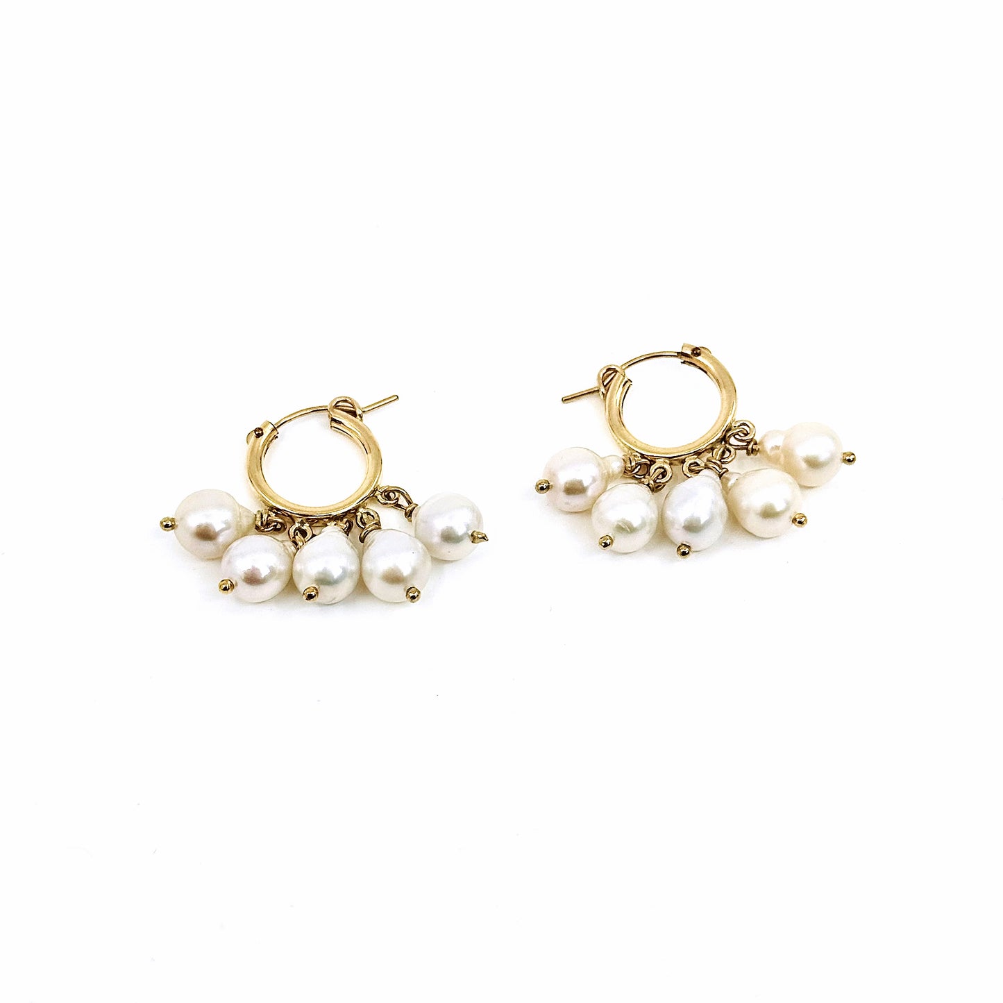 Pearl Bubble Hoops