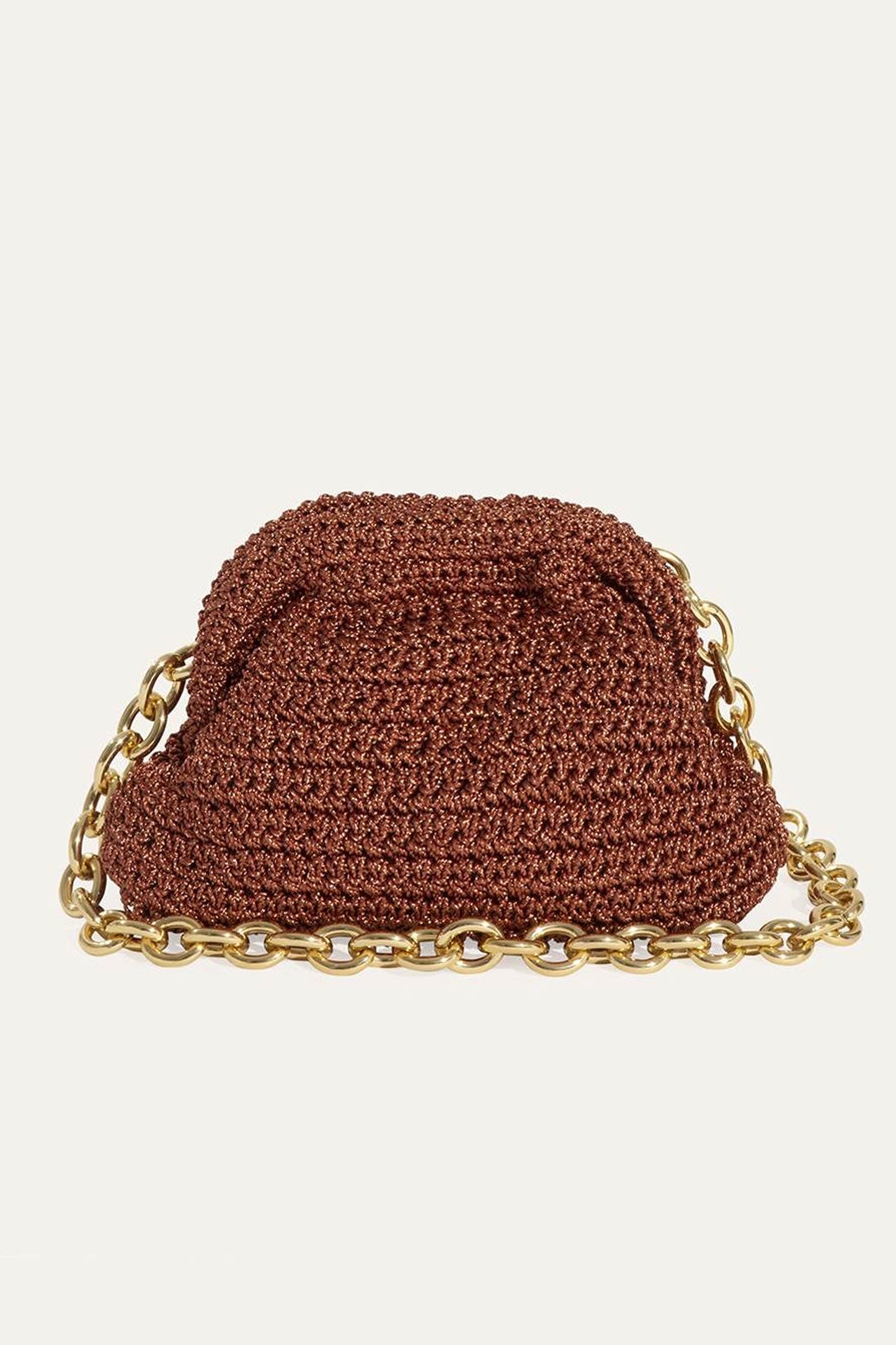 Maria La Rosa Mini Game Bag Metallic Rust