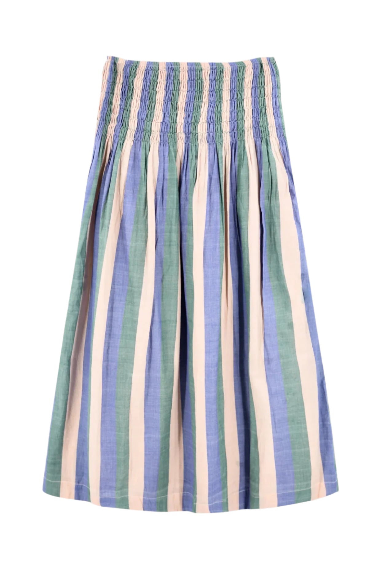 MIRTH Savannah Smocked Skirt - Carnival Stripe