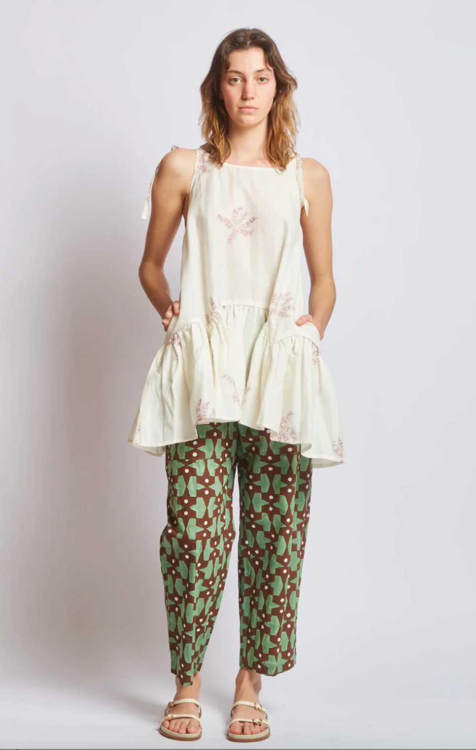 Rujuta Sheth Jade Tunic - Magnolia Block Print