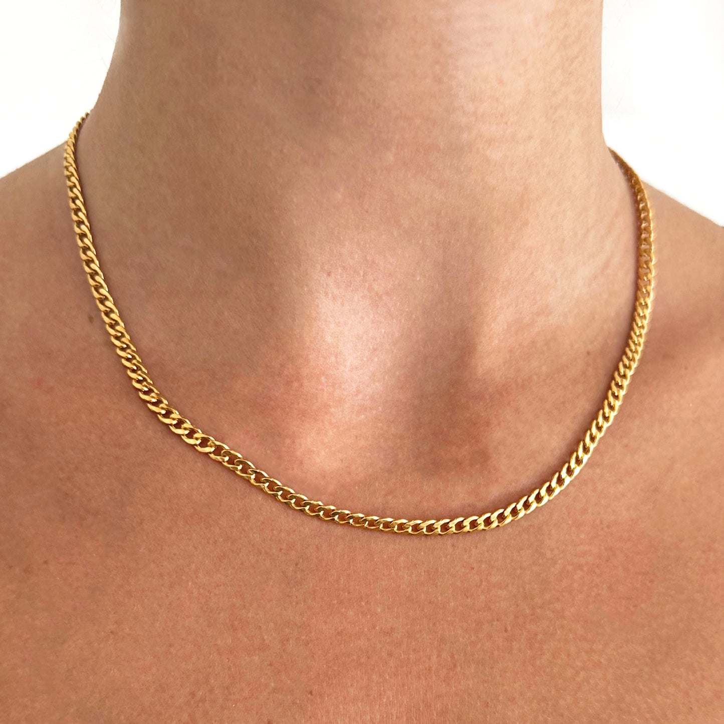 Thin Curb Chain Necklace