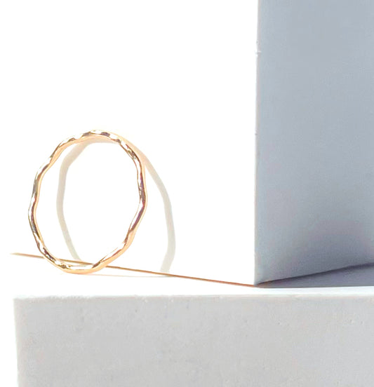Thin Wavy Stackable Ring