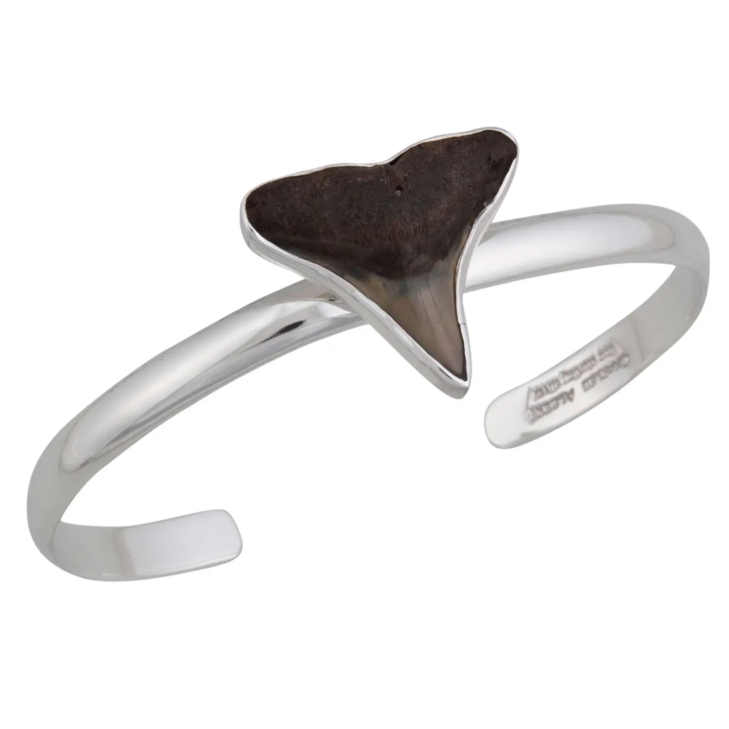 Charles Albert Fossil Shark Tooth Cuff - Sterling Silver