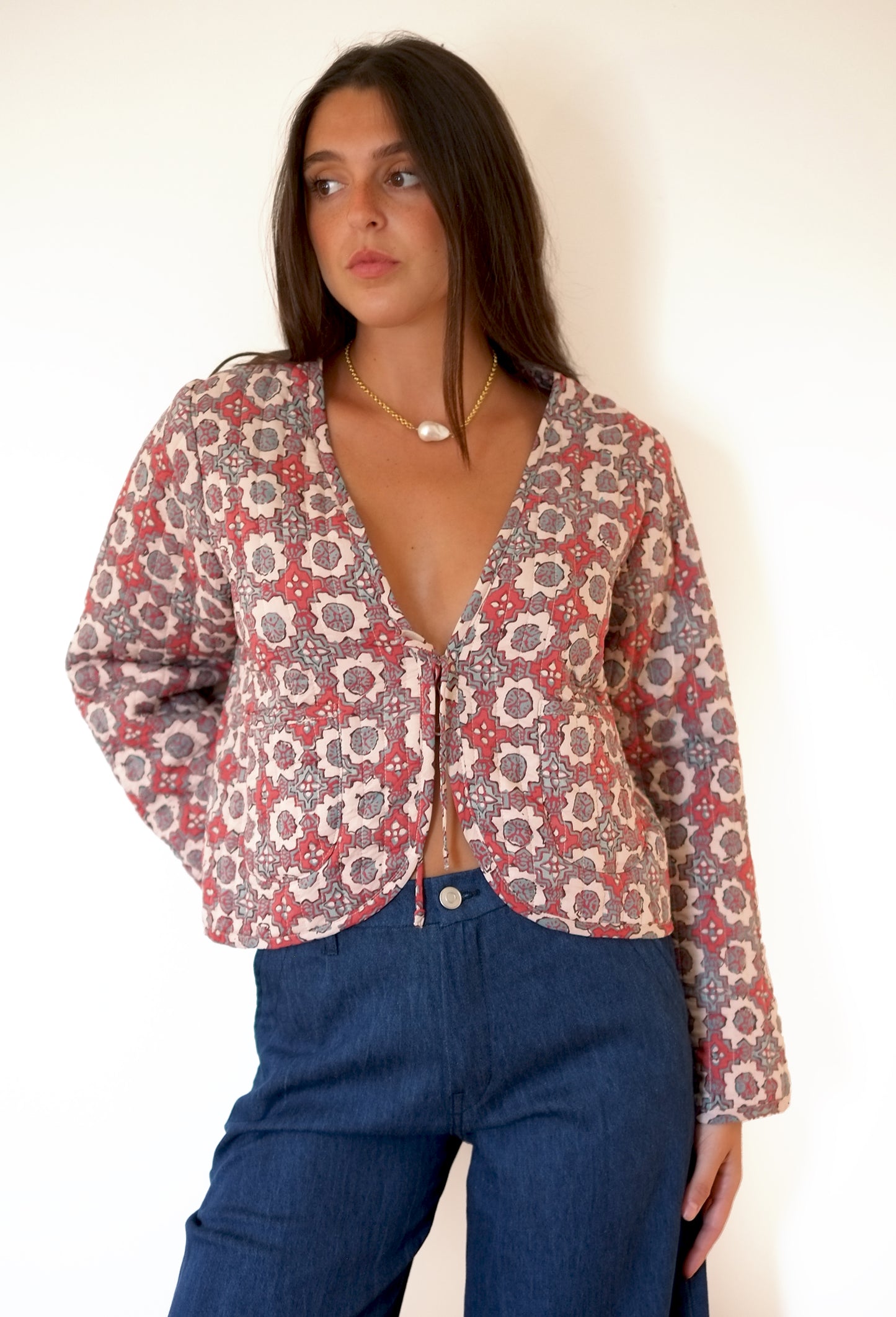 Natalie Martin Saskia Jacket - Spanish Tile Combo