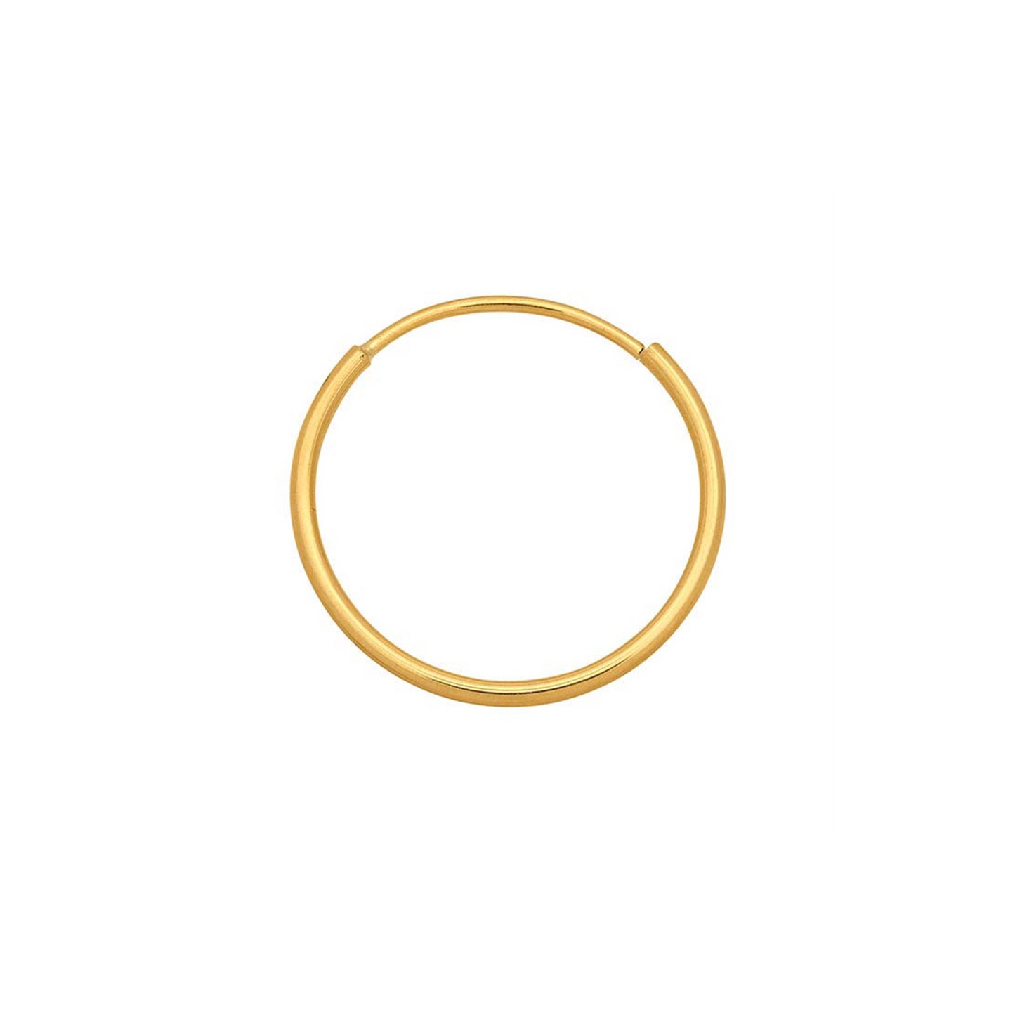 14k Yellow Gold Fine Hoop Earrings