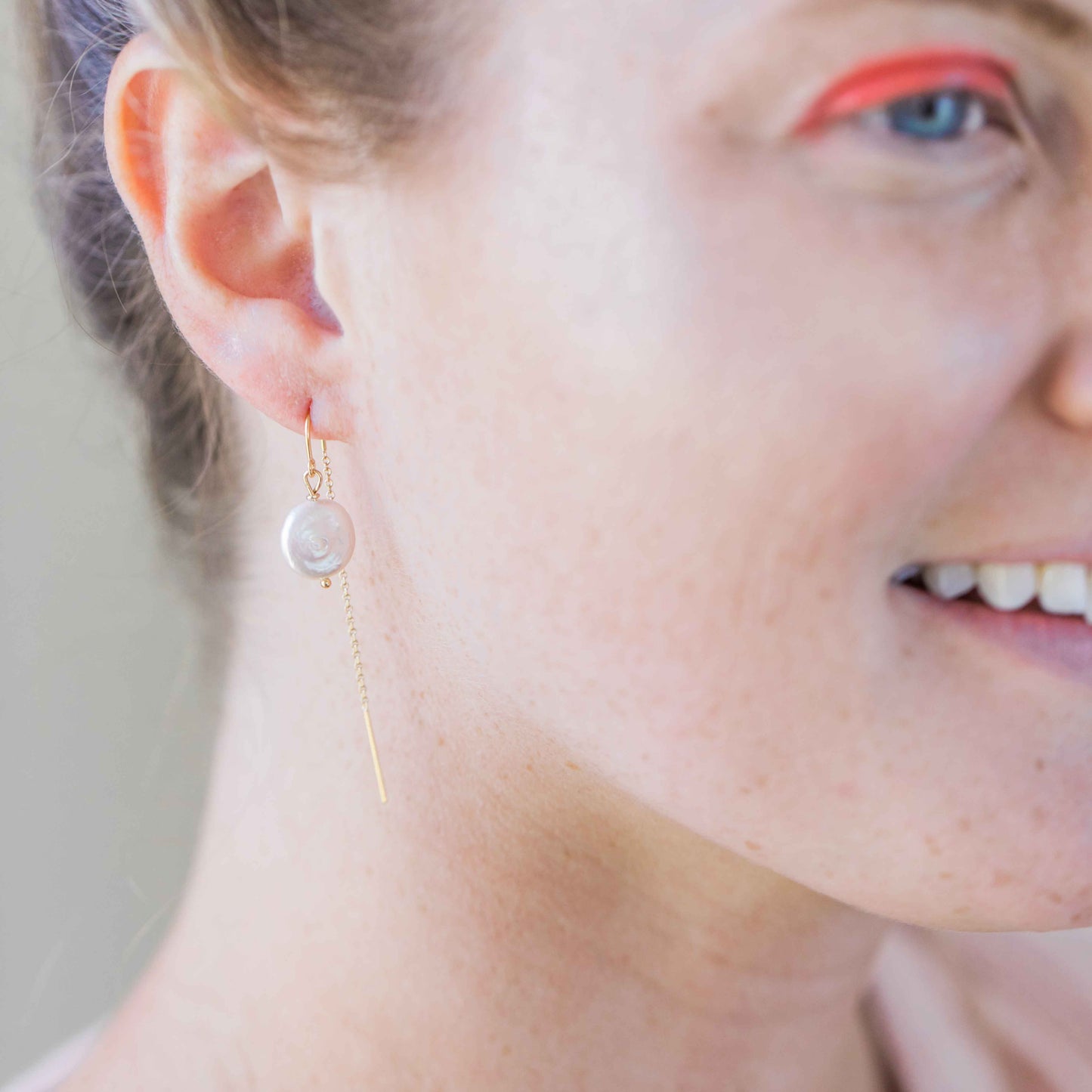 Pearl Slider Earrings