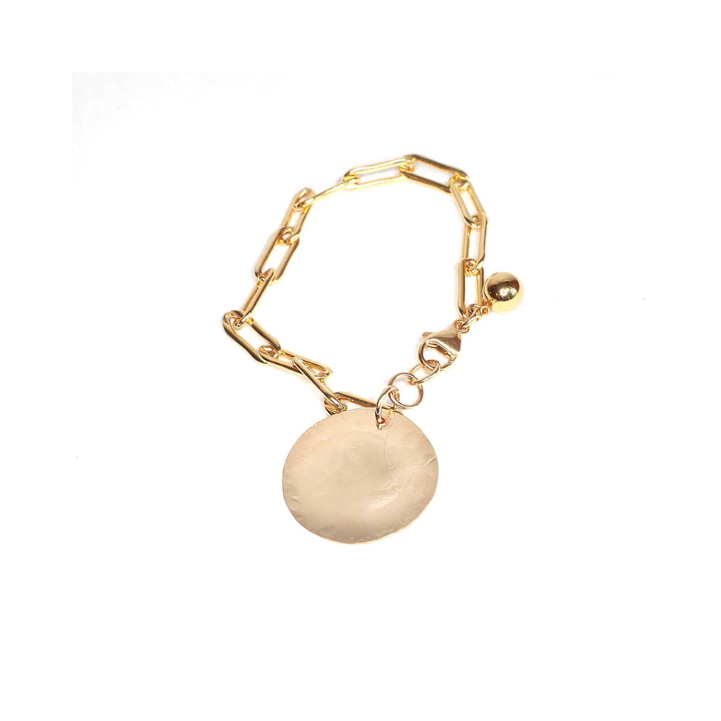 Gold Classic Disk Bracelet