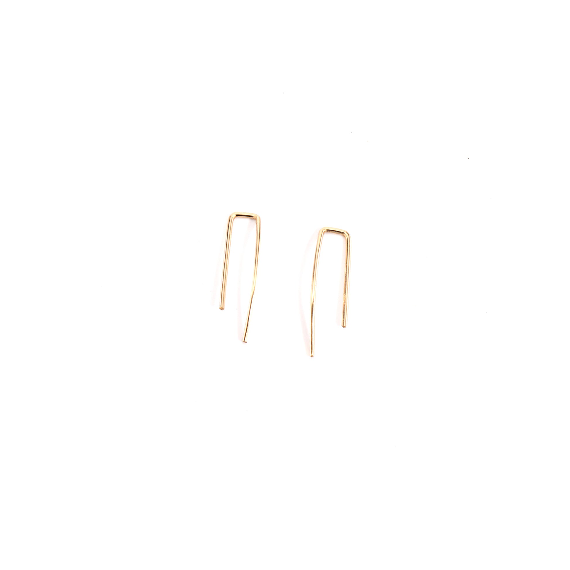 Gold Curved Ear Climbers