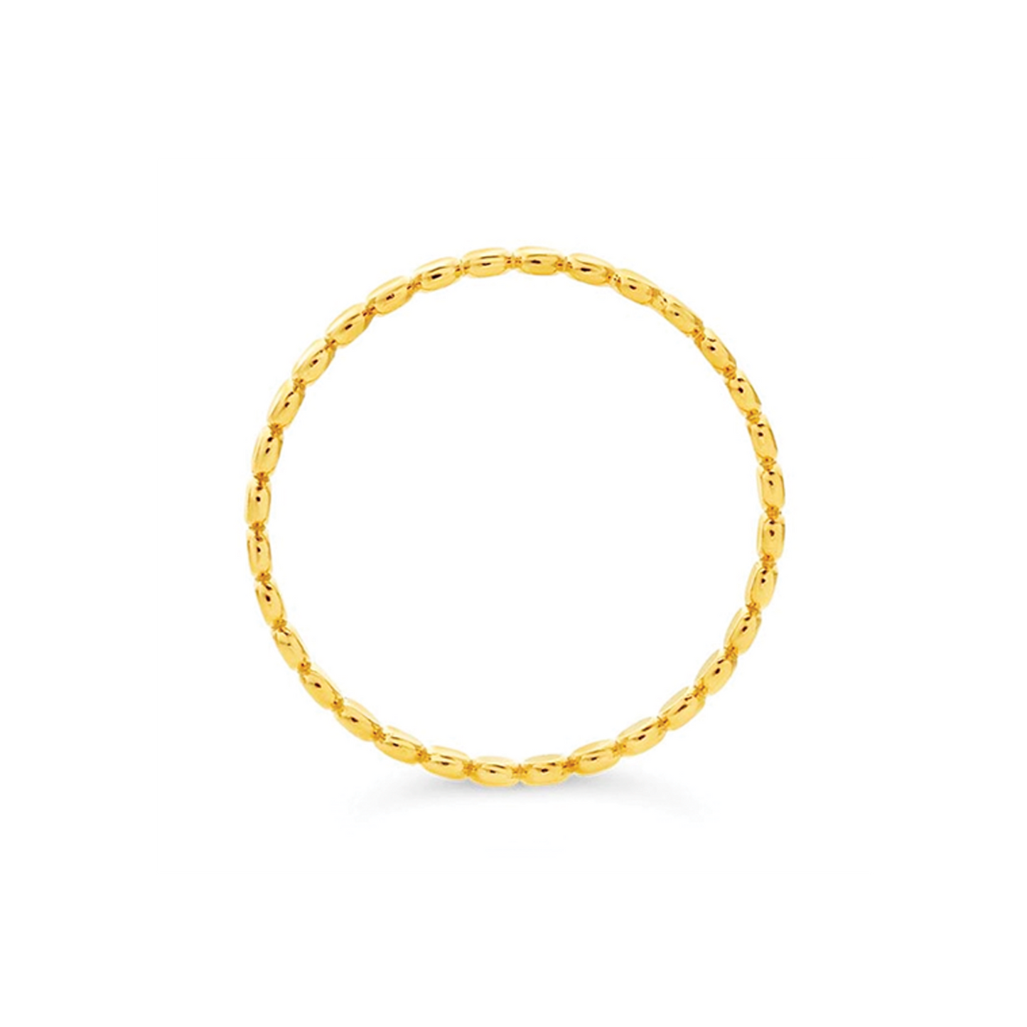 Thin Flat Beaded Stackable Ring