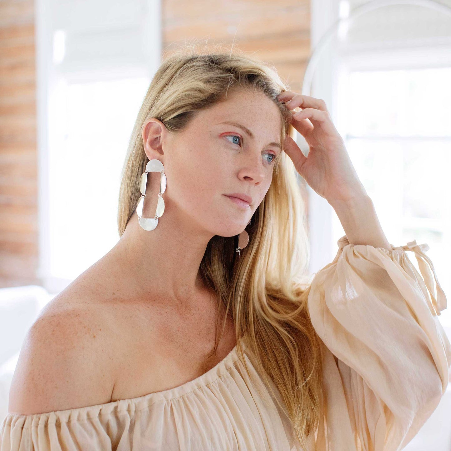Silver Frame Earrings