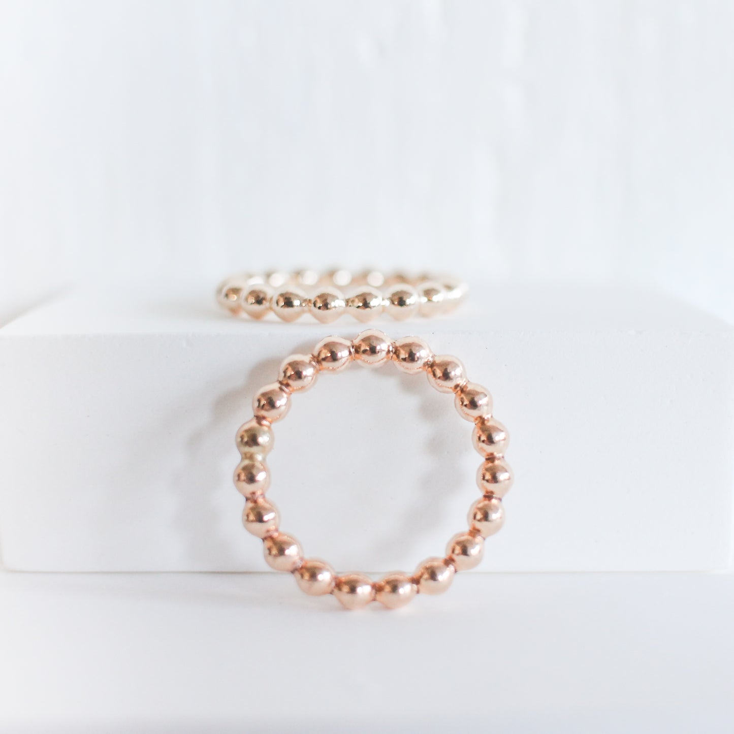 Thick Beaded Stackable Ring