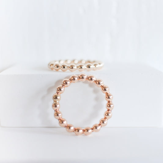 Thick Beaded Stackable Ring