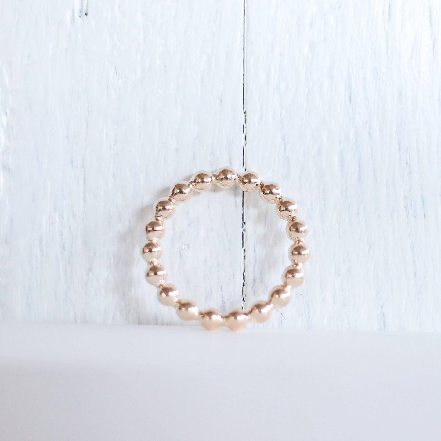 Thick Beaded Stackable Ring