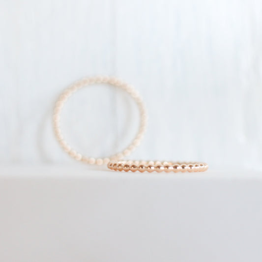 Thin Beaded Stackable Ring