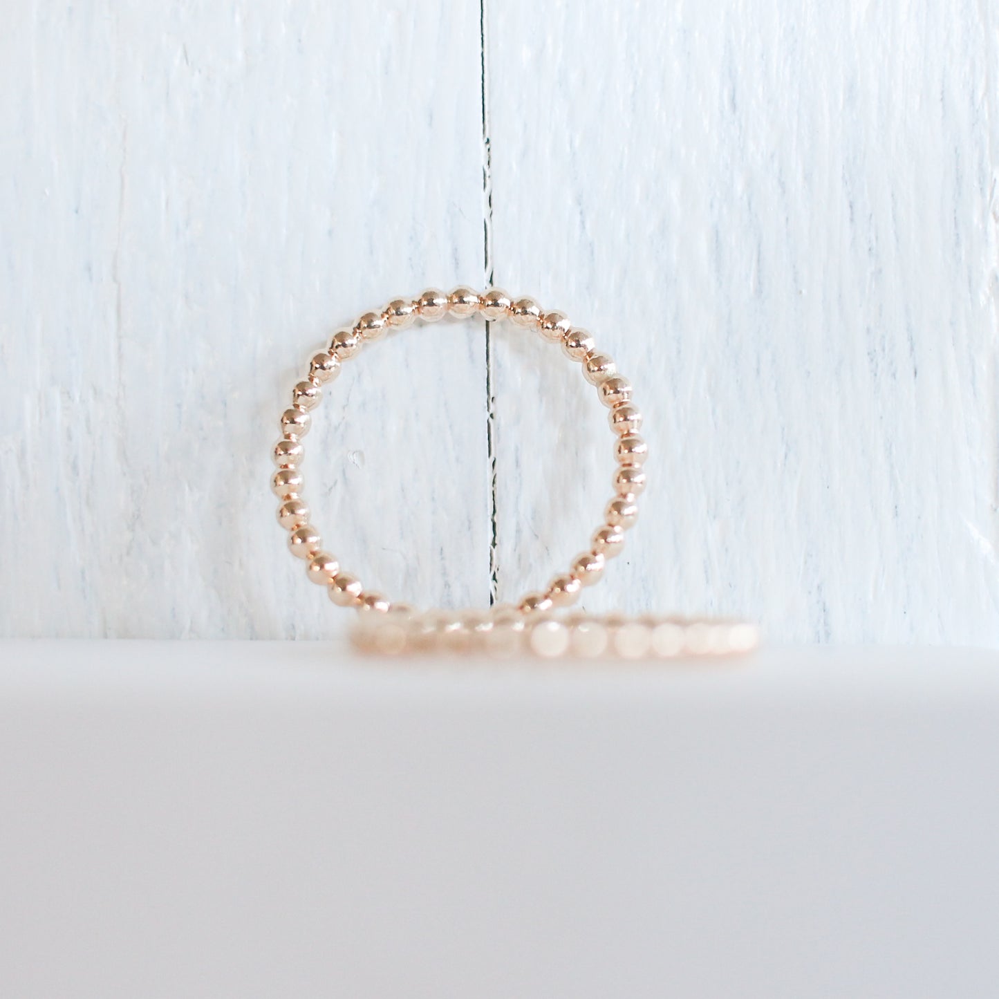Medium Beaded Stackable Ring