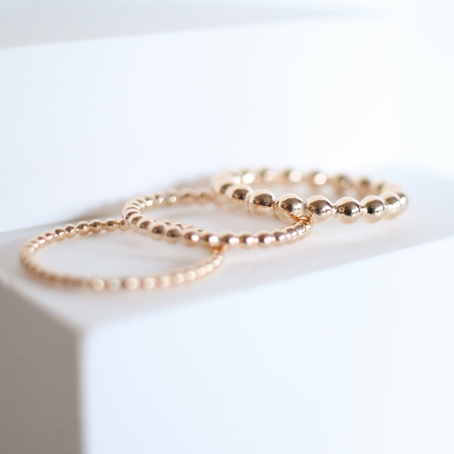 Thick Beaded Stackable Ring