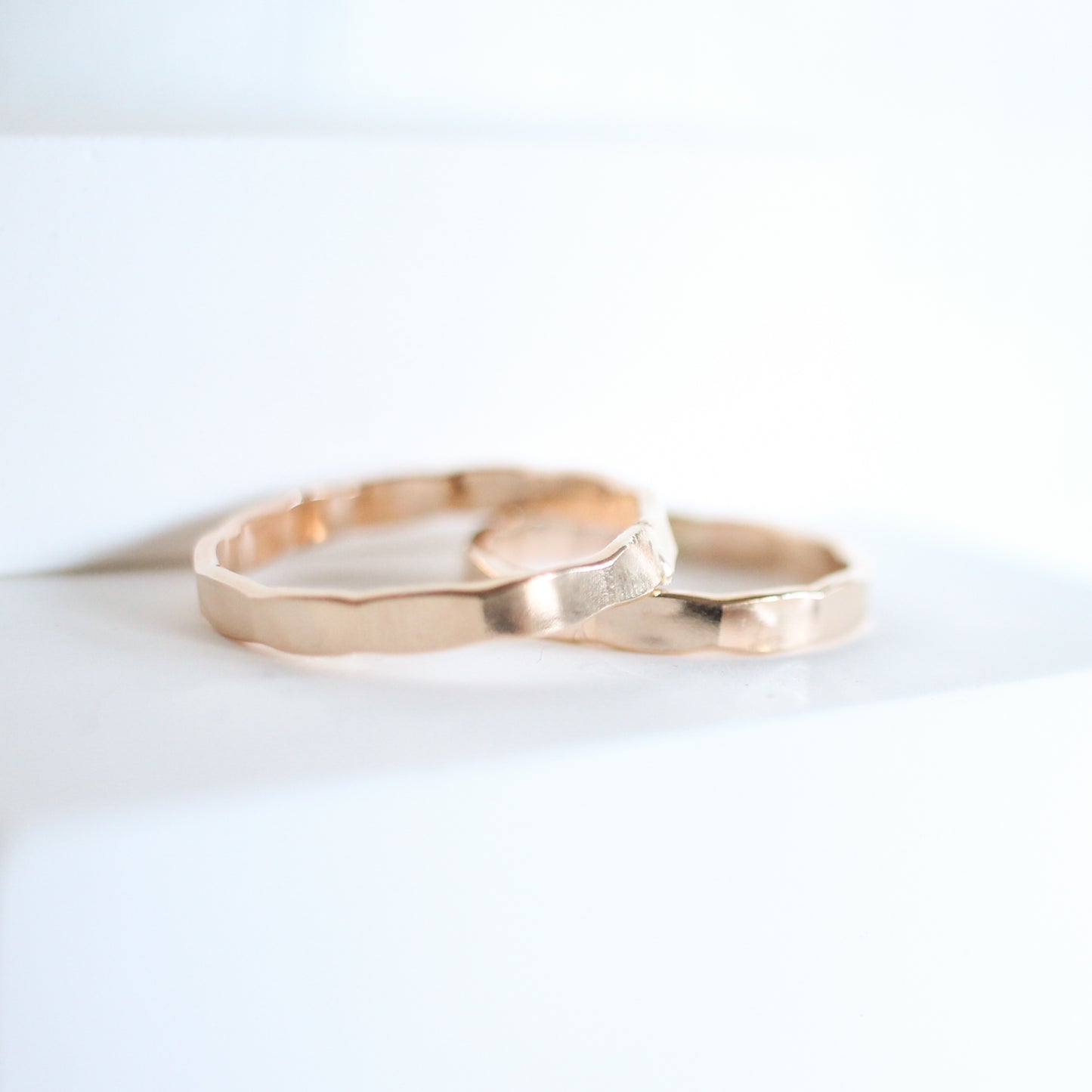 Medium Hammered Stackable Ring