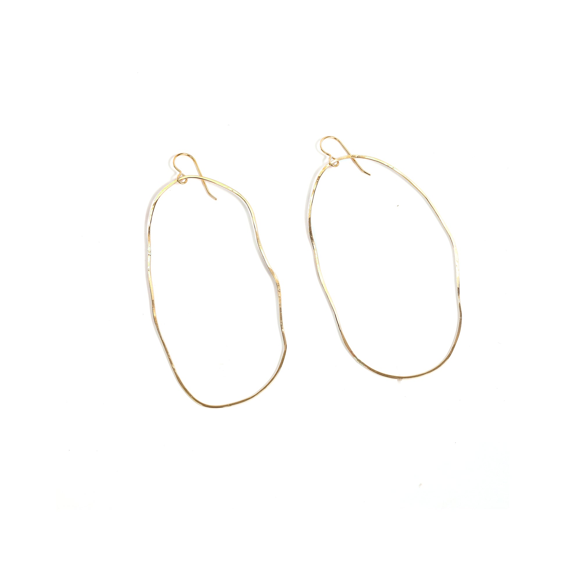 Gold Ink Blot Earrings