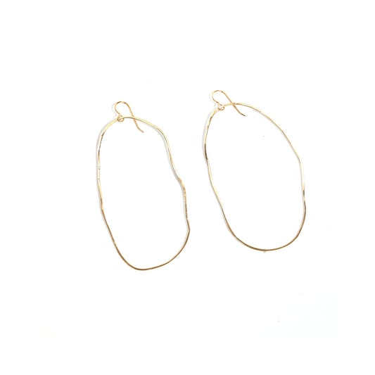 Gold Ink Blot Earrings