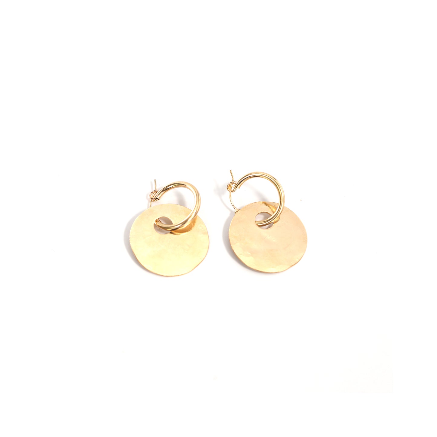 Modern Tribal Hoop Earrings Gold