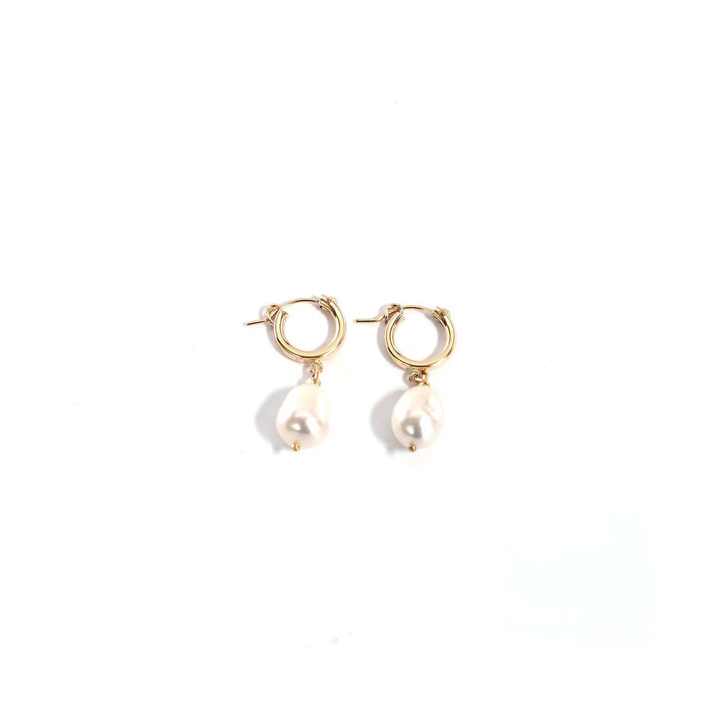 Pearl Drop Hoops