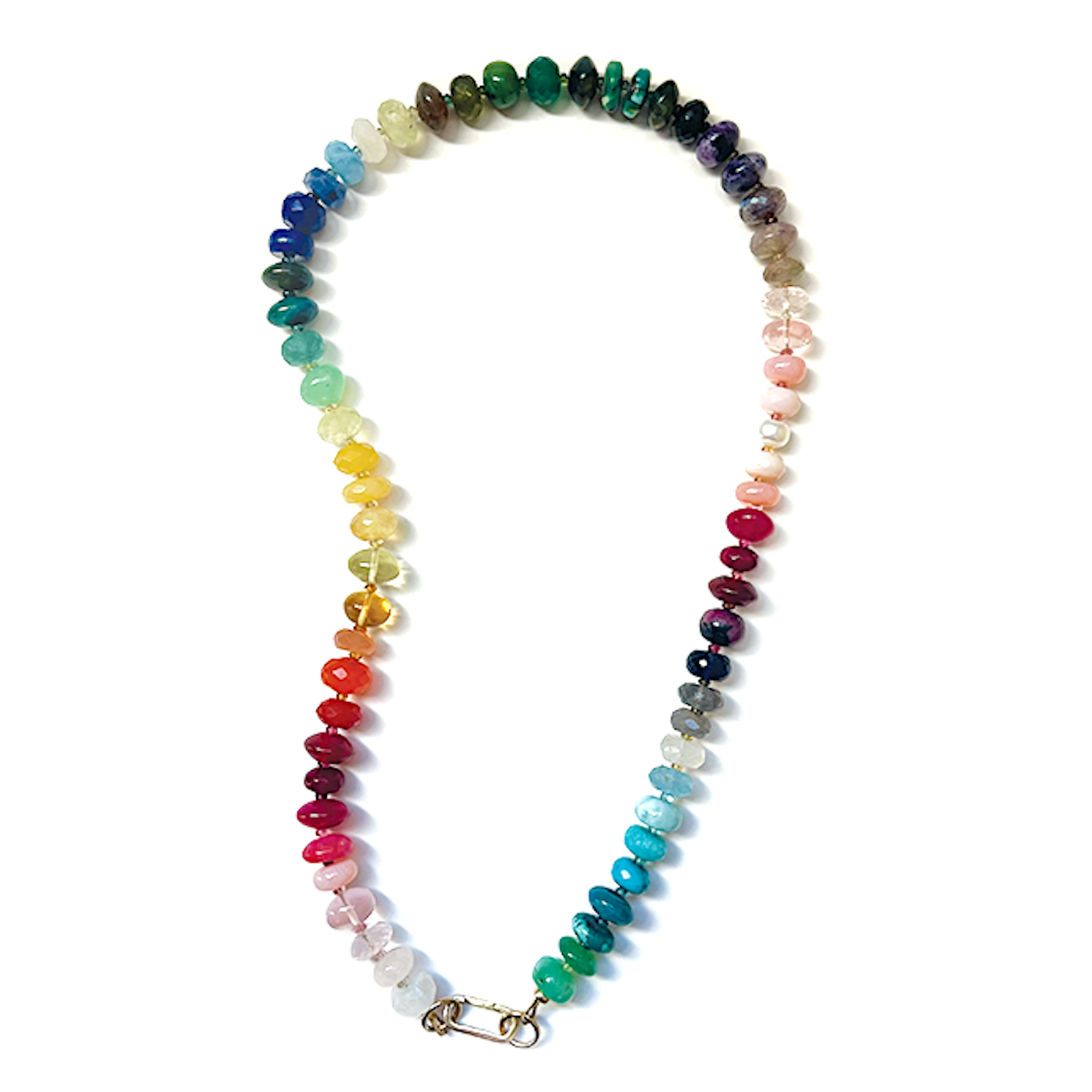 Rainbow Gemstone Necklace – GOLDBUG