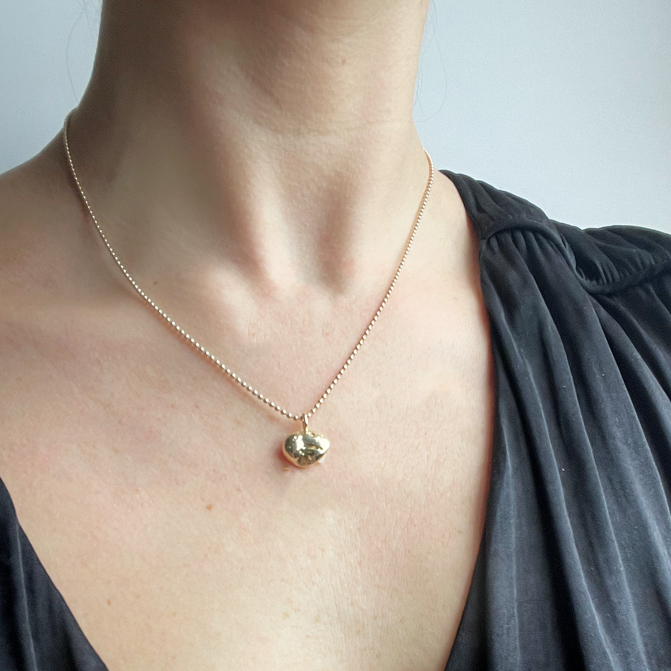 14K Charm- Sea Pebble