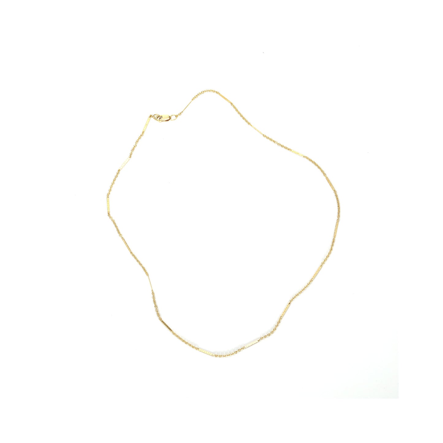Bar and Cable Chain Necklace