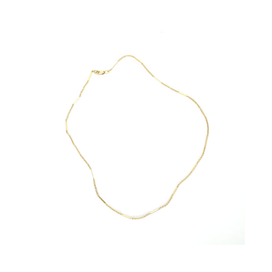 Bar and Cable Chain Necklace