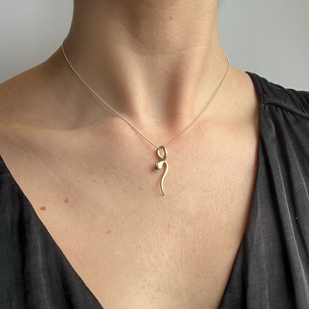 14K Charm- Snake