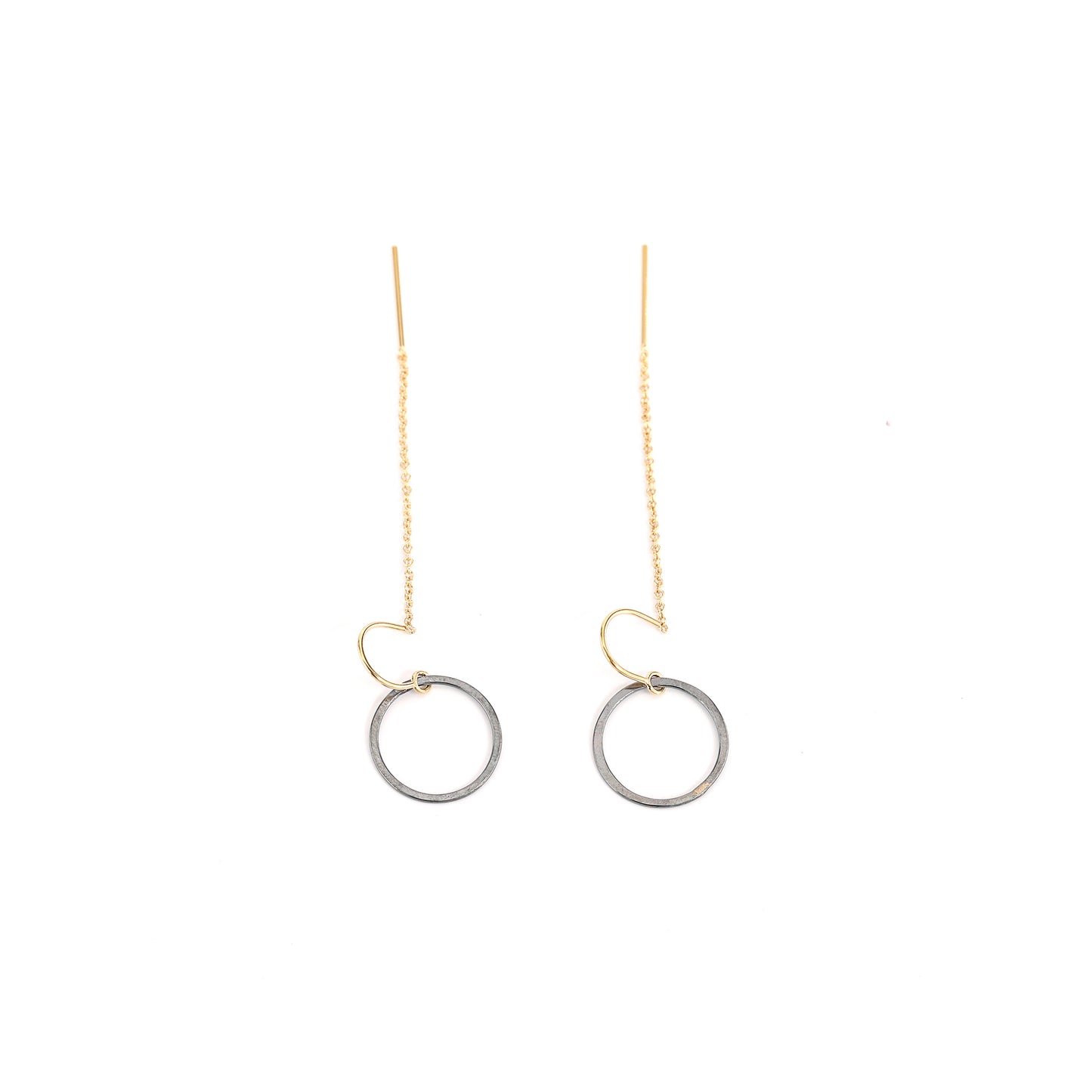 Delicate Gold Circle Threader
