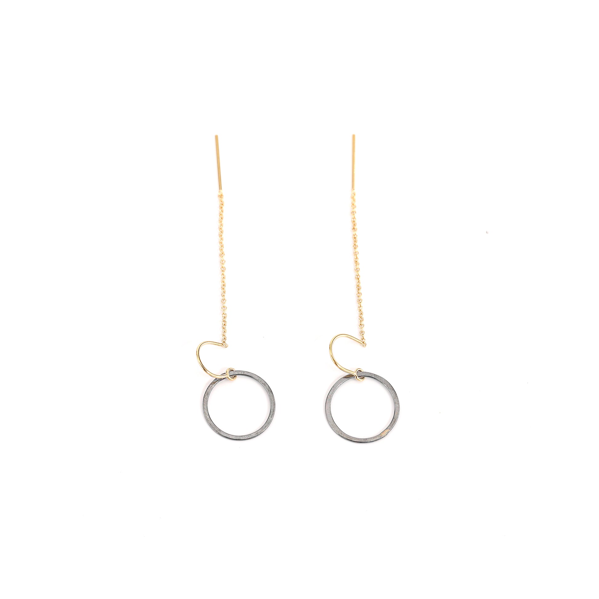 Delicate Gold Circle Threader